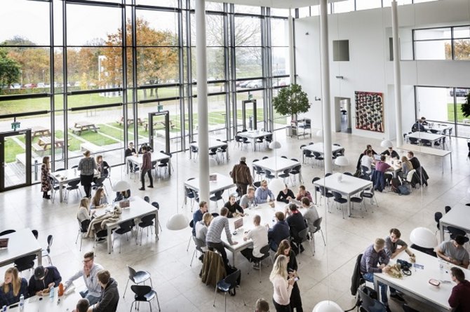 The canteen at the BTECH campus, Aarhus BSS, Aarhus University.