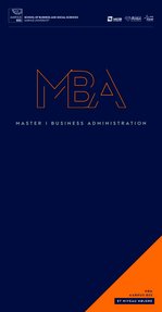 Brochure om MBA-uddannelsen, som er mere omfattende end flyeren med udtalelser fra undervisere, tidligere deltagere m.v.